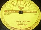 Johnny Cash Sun 241 I WALK THE LINE 78 rpm Classic Rockabilly