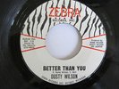 Northern Soul 45, Dusty Wilson, Better Than You, Zebra, HEAR MP3