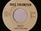 rare Soul Funk 45 LEROY WILLIAMS realize SOUL UNLIMITED Hear
