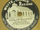Burning Of The Winecoff Hotel HOMELAND HARMONY QUARTET 78 Phonograph Record RARE