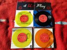 U2 4 Play Ireland 4 45 yellow orange black vinyl rare singles set 4 U2 Play 1980