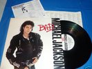 MICHAEL JACKSON 1987 Bad Vinyl LP w/ FAN CLUB APPLICATION/ OE40600 &Free Gift