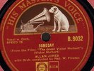 78 RPM ALLAN JONES someday from the great victor herbert\thine alone 10