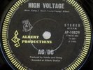 AC/DC HIGH VOLTAGE / SOUL STRIPPER BON SCOTT 45 RPM SINGLE