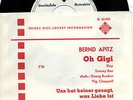 Sg.  -  BERND APITZ   -  OH GIGI   -  ( Dizzy - Tommy Roe )