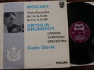 MOZART VIOLIN CONCERTOS ARTHUR GRUMIAUX  PHILIPS HIFI STEREO