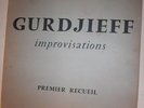 GURDJIEFF Improvisations Premier Recueil 010 Mystic / Fourth Way / Ouspensky