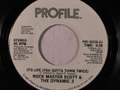 rare Rap Hip-Hop 45 ROCK MASTER SCOTT & DYNAMIC 3 it's life PROFILE