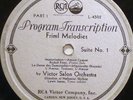 VICTOR PROGRAM TRANSCRIPTION Friml Melodies VICTOR SALON ORCHESTRA NAT SHILKRET