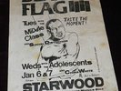 RARE 1981 BLACK FLAG FLYER SOCIAL DISTORTION ADOLESCENTS @ STARWOOD PUNK KBD