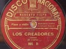 DUO FIRPO - PUGLISI Odeon 891 Presentimiento - Los Creadores RARE Tango 78RPM
