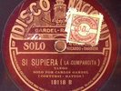 CARLOS GARDEL Odeon 18118 Si Supiera (La Cumparsita) RARE Tango 78 RPM