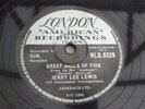 JERRY LEE LEWIS GREAT BALLS OF FIRE RARE 78 RPM RECORD