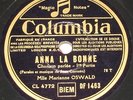 78 RPM marianne oswald / jean cocteau / anna la bonne
