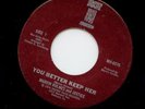 YOU BETTER KEEP HER   Marvin Holmes- Brown door vinyl Northern Soul