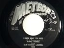 MINNIE THOMAS SLIM WATERS' LAGOONS 45 RARE BLUES R&B METEOR 5036 MEMPHIS