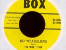 THE WHAT FOUR Would You Believe on Box Rare Ohio Garage 45 Hear