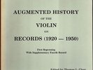 Augmented History of the Violin on Records - rare 4xLP set THOMAS L CLEAR /N-