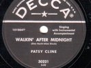 PATSY CLINE 78 WALKIN' AFTER MIDNIGHT DECCA 30221 rare on 78