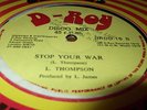 Linval Thompson Stop Your War Rare Killer Roots 12