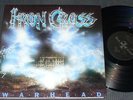 IRON CROSS- Warhead RARE US METAL VINYL LP micro mix/private 1985 holocross