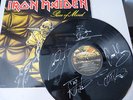 IRON MAIDEN PIECE OF MIND  SIGNED VINYL  LP RECORD