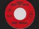 '60 R&R GENE VINCENT Right Here On Earth/Wild Cat CAPITOL 4313 VG+ HEAR BOTH