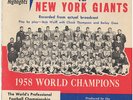 BALTIMORE COLTS/N.Y.GIANTS-1958 TITLE GAME RECORDING-HARD COVER SLEEVE--PS--PIC