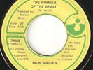 IRON MAIDEN -The Number Of The Beast- 1982 CANADIAN Harvest 45  CANADA 