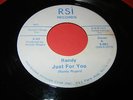 PRIVATE Outsider Folk Psych 45 RANDY ROGERS Just For You RSI 681 Orig 1975 VG++