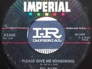 BILL ALLEN Please Give Me Something 45 Orig Rockabilly  IMPERIAL free sleeve