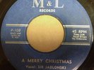 Sir Jablonski and The Unknowns CALYPSO DOO WOP 45 A Merry Christmas on M&L  HEAR