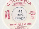 TURLEY RICHARDS Northern Soul 45 rpm I Just Can't Take It Any Longer (Hear It)
