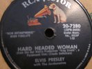 Elvis Presley 78 RCA VICTOR Hard Headed Woman 1958 20-7280 RARE ROCK N ROLL