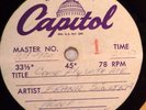 Frank Sinatra COME FLY WITH ME December 1957 mono proof one-of-a-kind acetate