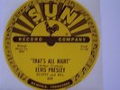 ELVIS PRESLEY 5 SUN RECORD LABELS 78 RPM MINT THATS ALL RIGHT  # 209 +