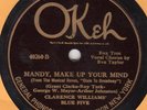 OKEH 40260 CLARENCE WILLIAMS BLUE 5 Bechet &  Armstrong 1924 VG+ MANDY MAKE UP