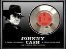 JOHNNY CASH - A THING CALLED LOVE - FRAMED 'SILVER' 45rpm  RECORD