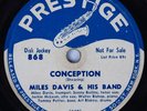 Hear Jazz 78 rpm MILES DAVIS Conception PRESTIGE 868 dj copy Rollins, Blakey
