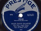 Hear Jazz 78 rpm MILES DAVIS Four PRESTIGE 898 Silver, Blakey