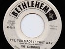 NEW BREED R&B SOUL--VALENTINES--HEAR BOTH--1962 PROMO BETHLEHEM
