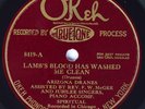 Hear Black Gospel 78 rpm ARIZONA DRANES Lamb's Blood Has Washed...OKEH 8419  E+