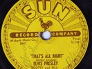 Hear 78 rpm ELVIS PRESLEY That's All Right b/w Blue Moon Of Kentucky SUN 209