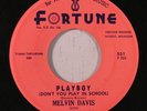 MELVIN DAVIS: Playboy / I Won't Be Your Fool (rare soul vinyl 45)