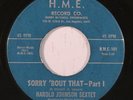 rare Soul R&B Mod 45 HAROLD JOHNSON SEXTET sorry 'bout that H.M.E. Hear