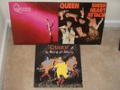 QUEEN SELF TITLED, SHEER HEART ATTACK & A KIND OF MAGIC ALL VG++ TO NM RECORDS