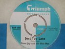 PETER JAY & THE BLUE MEN. JUST TOO LATE. TRIUMPH RGM 1000 (RARE ITEM).