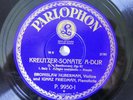 4x 78rpm HUBERMAN Violin & FRIEDMAN Piano: BEETHOVEN KREUTZER SONATA - PARLOPHON