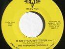 hear FABULOUS ORIGINALS on Jewel rare M- Ohio funk 45 It Ain't Fair But It's Fun