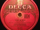 RARE: LOUIS ARMSTRONG - C'est Si Bon / La Vie En Rose - Red DECCA 78 RPM (HEAR)